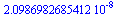 `+`(`*`(2.0986982685412, `*`(`^`(10, -8))))